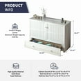 thumbnail image 3 of ZAFLY Queen Size Murphy Bed, Cabinet Bed with USB Charging Station, Convertible Bed with Storage Platform, Cabinet Chest Bed with Large Drawers for Living Room/Bedroom (White), 3 of 8