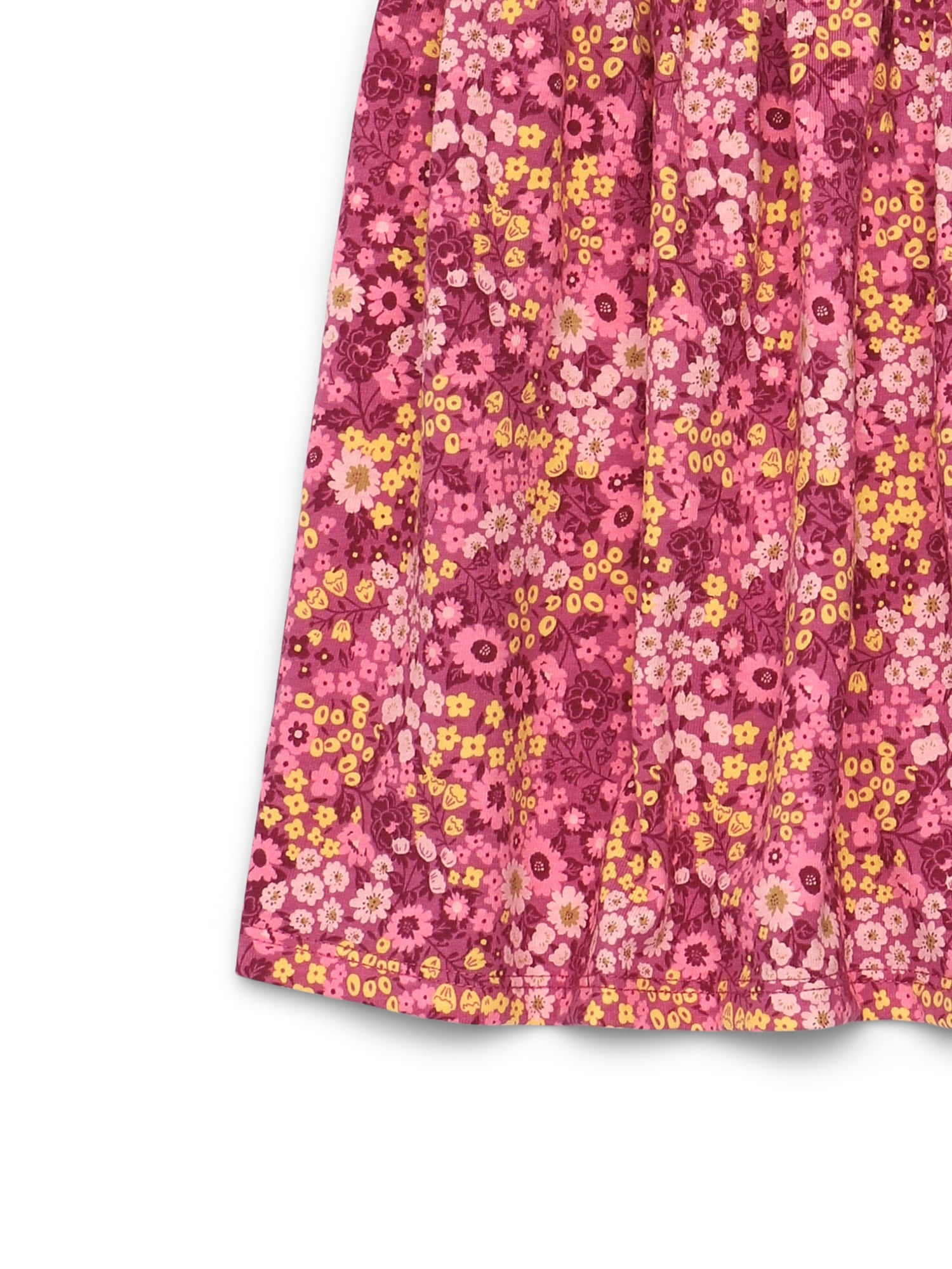 Garanimals Toddler Girl Long Sleeve Printed Dress with Ruffle Shoulders, Sizes 18M-5T