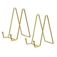 thumbnail image 1 of Plato Soporte para Exhibición, 2uds 6 Pulgadas Hierro Caballete Platos Soporte Exhibición Soportes Metal Decorativas Placas para Imagen Foto Libro, Oro, 1 of 5