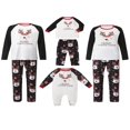 thumbnail image 1 of Family Matching Christmas Pajamas Set  Reindeer Print Tops Long Pants Sleepwear Outfits, 1 of 6