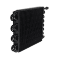 thumbnail image 4 of 16 Pass 1/2Inch Transmission Cooler, 16 Rows 8AN Tube Fin Cooler Air Compressor Aftercooler Universal Black, 4 of 7