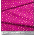 thumbnail image 2 of Soimoi Pink Modal Satin Fabric Polka Dots Print Sewing Fabric Yard 42 Inch Wide, 2 of 3