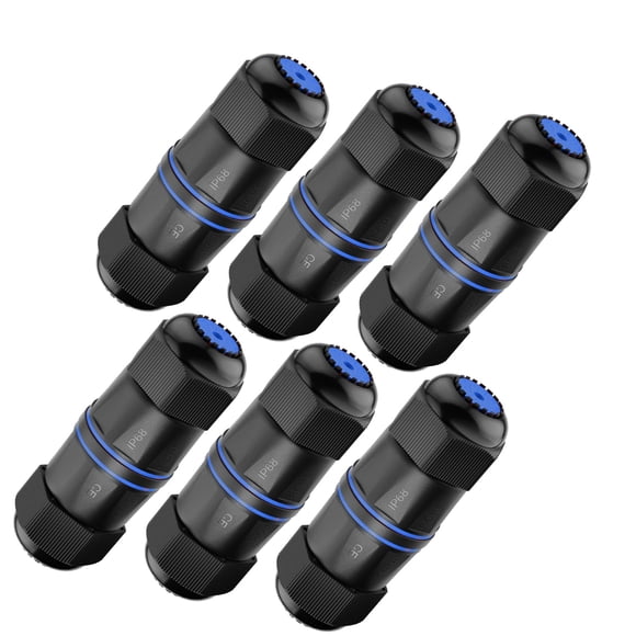 VCELINK Waterproof RJ45 Coupler IP68 Short Profile, Cat6/Cat5E/Cat5 Waterproof Ethernet Connector Shielded, Outdoor Network LAN Cable Extender PoE 6-