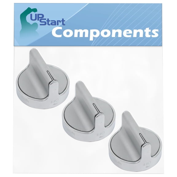 3 Pack W10594481 Range Knob Replacement for Whirlpool W10594481, Whirlpool Wcg97us0ds00, Whirlpool Wcg97us6ds00, Whirlpool Wpw10594481, Part Number Ap6023301, Part Number Ps11756643