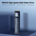 thumbnail image 2 of yeacher Lexar NM610 250GB M.2 NVMe SSD - PCIe 3.0 x4, Up to 2100MB/s Read Speed, Low Power Consumption, Shock & Vibration Resistant, Enhanced System Performance, 2 of 6