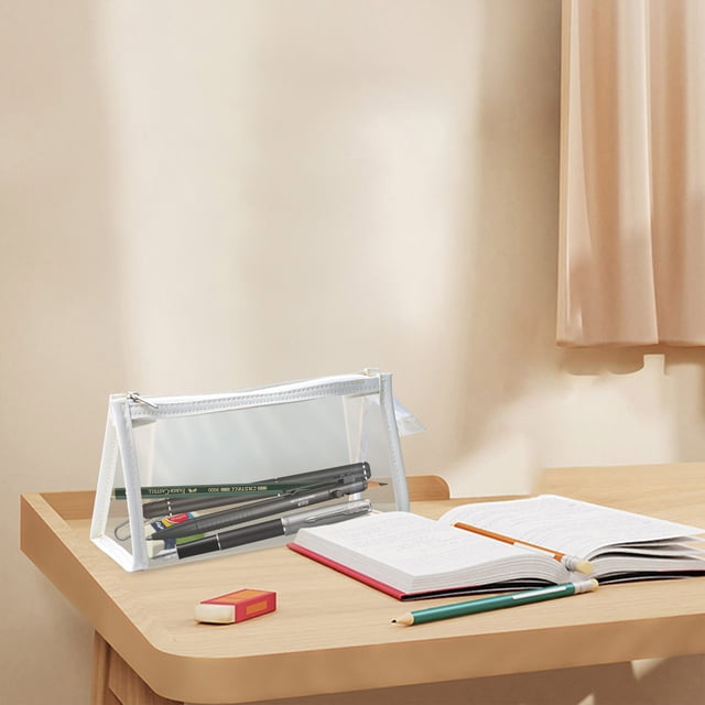 Back to School Supplies Deals! LSLJS Pencil Case Transparent Pencil Case Large Capacity Stationery Box Exam Special Stationery Bag School Supplies Cosmetics Storage Pencil Pouch Pen Case