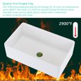 thumbnail image 4 of PROOX 33" L X 20" W Apron-front Farmhouse Fireclay Kitchen Sink with Accessories, 4 of 9