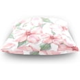 thumbnail image 4 of Delicate Flowers Velvet Plush Throw Pillow Cushion Case Cover - 16" x 16" - Invisible Zipper Home Decor Floral for Couch Sofa No Pillow Insert, 4 of 5