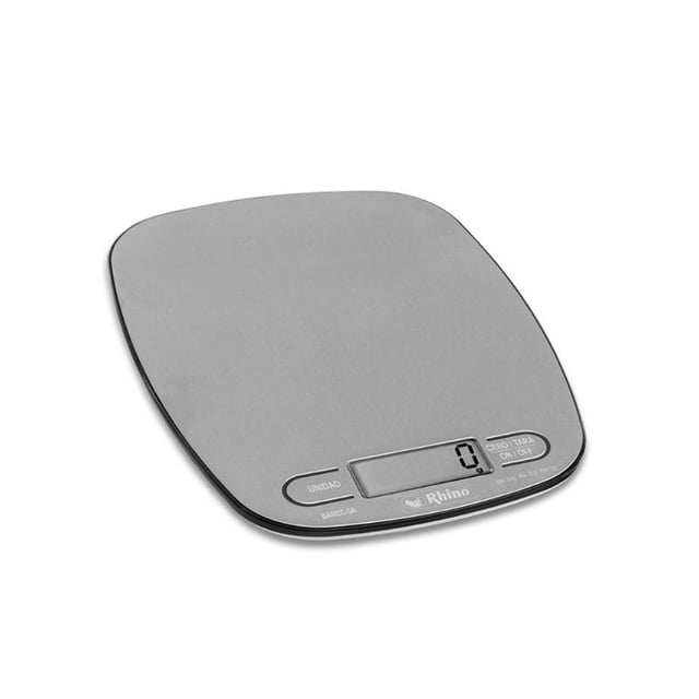 Báscula Digital de Cocina 5 kg Precisión 1 gr Acero Inoxidable Gris Rhino Rhino BAREC-5A