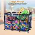 thumbnail image 6 of Yescom Metal Frame 10 Wheels Rolling Mesh Pool Storage Bin Organizer for Pool Toys Balls, Blue, 6 of 11