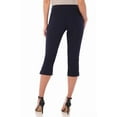 thumbnail image 3 of Rekkuna Women's Pull-On Stretchy Comfort Capri Pant with Hidden Pocket in the Waistband (6, Navy), 3 of 6