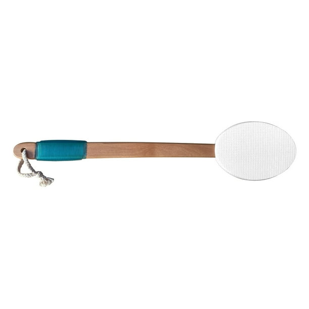 Cepillo de baño con mango antideslizante azul, cepillo de baño, cepillo de baño