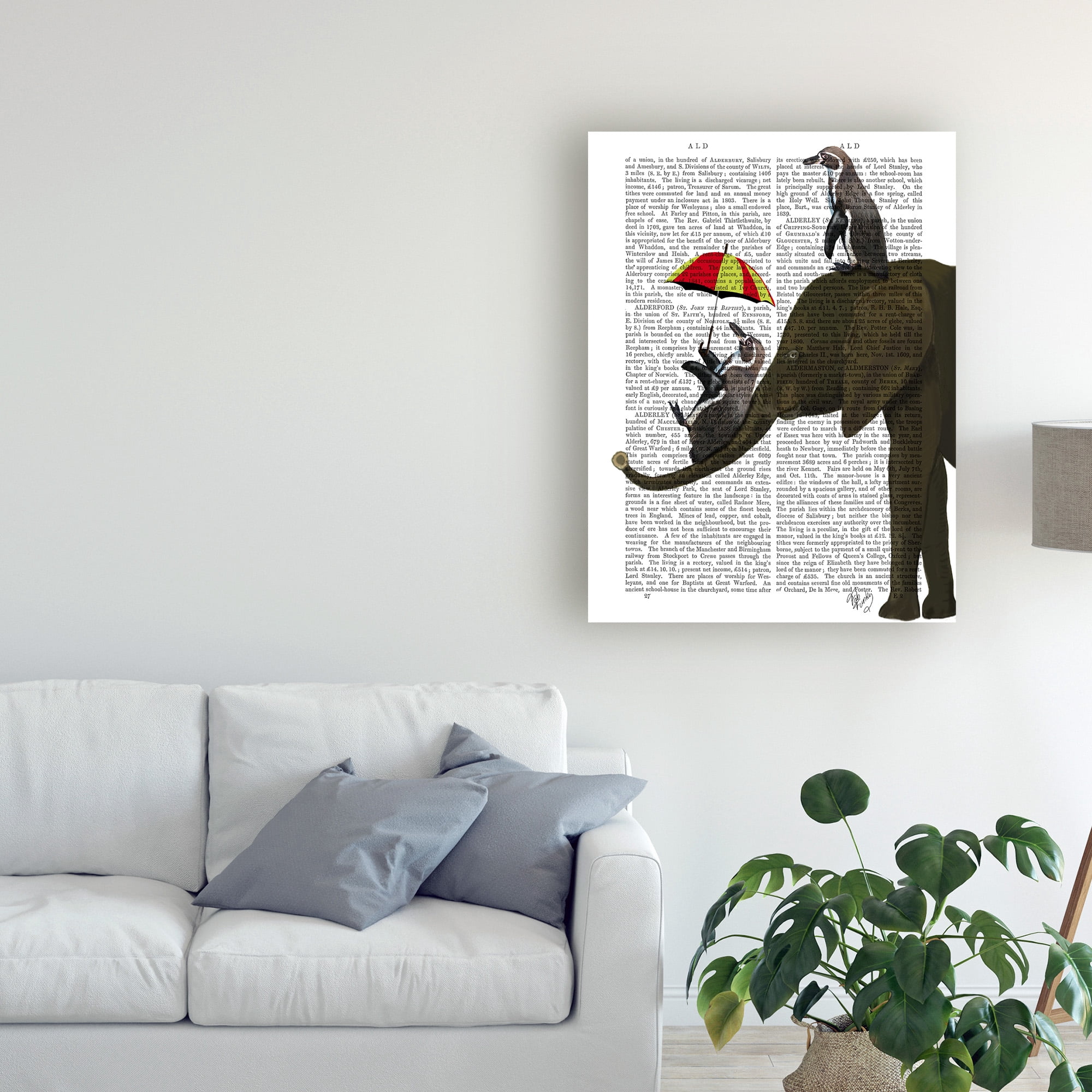 Trademark Fine Art 'Elephant and Penguin' Canvas Art by Fab Funky