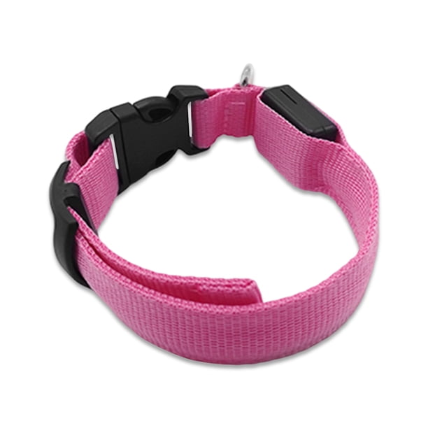 Collar para mascotas Iluminación LED Suministros para mascotas ABS Recargable Prevención de accidentes Herramientas anti-perdida Collares Actividades de seguridad Batería USB Rosa M AweSitey PT000654-68