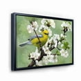 thumbnail image 3 of Designart 'Bird Sitting On A Branch of Cherry' Traditional Framed Canvas Wall Art Print, 3 of 5