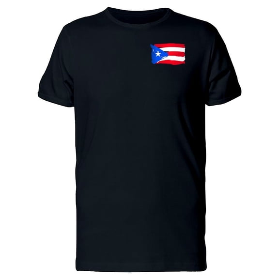 Paint Of The Flag Of Puerto Rico T-Shirt Men -Image by Shutterstock, Male XX-Large