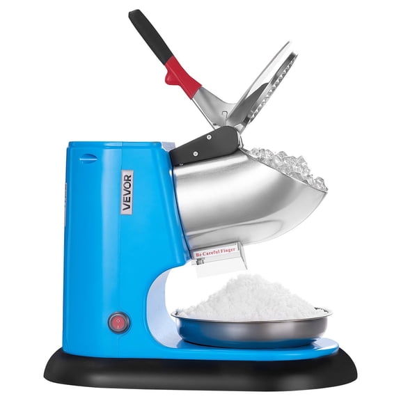 220LBS Per Hour Electric Ice Shaver - Commercial Grade Snow Cone Maker for Shaved Ice, Blue