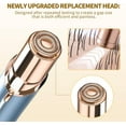 thumbnail image 2 of Gen 2 Replacement Heads for Flawless Facial Hair Remover, 18k Gold Replacement Blades for Finishing Touch Flawless for Women, Painless Razor Head for Face with SEIHAI Flannel Bag(2PCS), 2 of 7