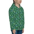 thumbnail image 5 of Kdxio Monstera Leaves Pattern Kids Boys Girls Zip Up Hoodie 3D Printed Hooded Sweatshirt Hoody Coat with Pocket 7-12 Y-Medium, 5 of 6