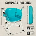thumbnail image 3 of Portal Hammock Camping Chair, Folding Rocking Chair Swinging Chair with Cup Holder for Outdoor, Support 350 lbs, Blue, 3 of 9