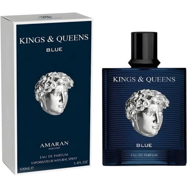 Perfume Amaran Kings & Queens Blue Eau De Parfum para hombre, 100 ml