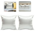 thumbnail image 3 of Howish Square Pillowslip 2pcs Satin Throw Pillow Covers Silky Square Cushion Covers for Sofa Car(15.75"X15.75"X0.08"), 3 of 9
