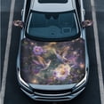 thumbnail image 3 of Yuyamidu Hummingbird Car Side View Mirror Covers Purple Floral Auto Hood Protector Fashion Car Hood Cover Protector with Exterior Rear View Mirror Cover Wrap Car Decor, Set of 3, 3 of 7