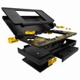 thumbnail image 2 of eXtremeRate Replacement Full Housing Shell for Nintendo DS Lite, The Great GOLDEN Wave Off Kanagawa - Black Custom Handheld Console Case Cover with Buttons, Screen Lens for Nintendo DS Lite NDSL, 2 of 5