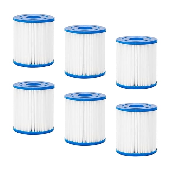 Type I Pool Filter Cartridge Filter Pumps,Easy-to-Clean,Efficient Filtration ,6Pices