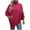 Hot Pink, variant on Herrnalise Women's Cable Cropped Sweater Long Sleeve Crewneck Pullover Knit Jumper Top Gray,XL