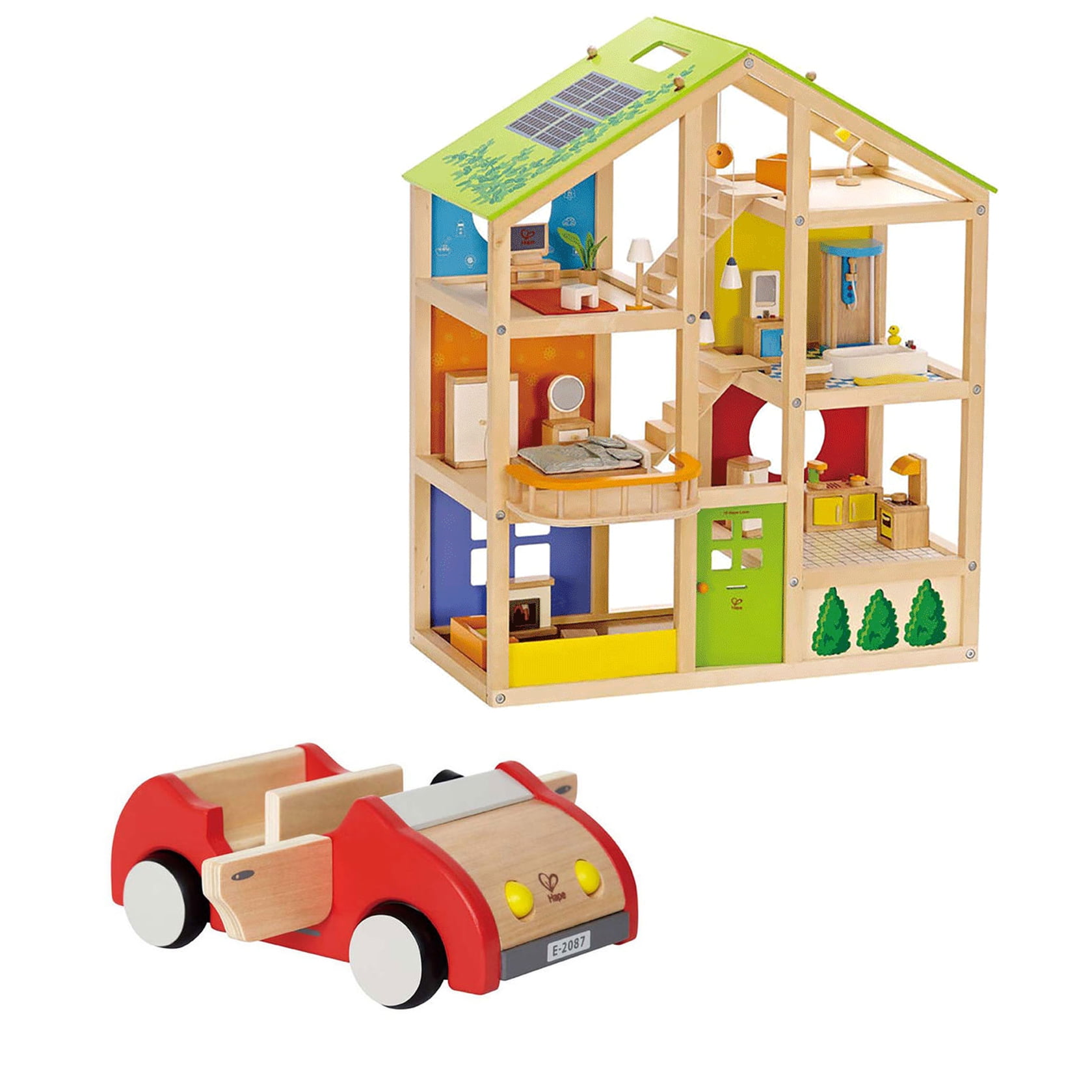 hape emergency services vehicle playset