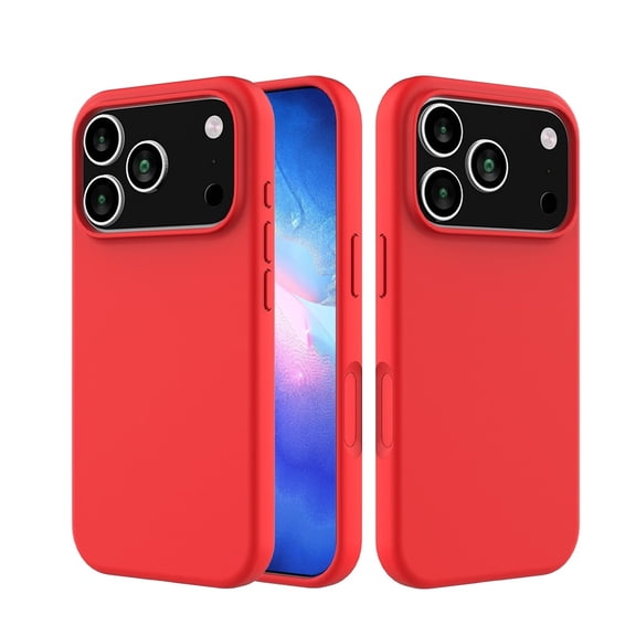 Durable Silicone Grip Case for iPhone 17 Pro Max - Red