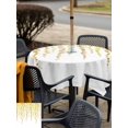 thumbnail image 5 of Outdoor Tablecloths with Umbrella Hole & Zipper, Sage Green Polka Dots 54x54 Inch Square Tablecloths, Vintage Abstract Art Watercolor Waterproof Table Cloth, Patio/Pool/Picnic Table Covers, 5 of 8
