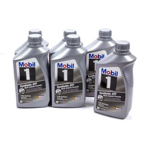 Mobil 1 112980 Synthetic Automatic Transmission Fluid Oil - 1 qt. - Case of 6