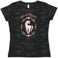 thumbnail image 3 of Inktastic You are Magical Pink and White Unicorn with Flowers Women's T-Shirt, 3 of 5