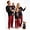 Black Red Plaid-Kids, variant on RUINIXCW Family Christmas Pajamas Matching Set Xmas Jammies Holiday Outfit for Couples Women Men PJS Set Santa Hat Letters Print Sleepwear Loungewear