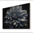 thumbnail image 2 of Designart "Monochrome Garden Palette Black and White Dahlias II" Floral Print on Natural Pine Wood, 2 of 5