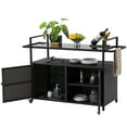 thumbnail image 6 of Versatile Utility Rustic Charm Smooth 360-Degree Wheels Outdoor Serving Cart for BBQs, Garden Parties, and More, 6 of 14