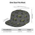 thumbnail image 2 of Adjustable Baseball Cap, yellow Bike Pattern Flat Bill Trucker Flat Brim Hats Dad Hat for Men Women - Snapback Hat Adjustable Size, 2 of 7