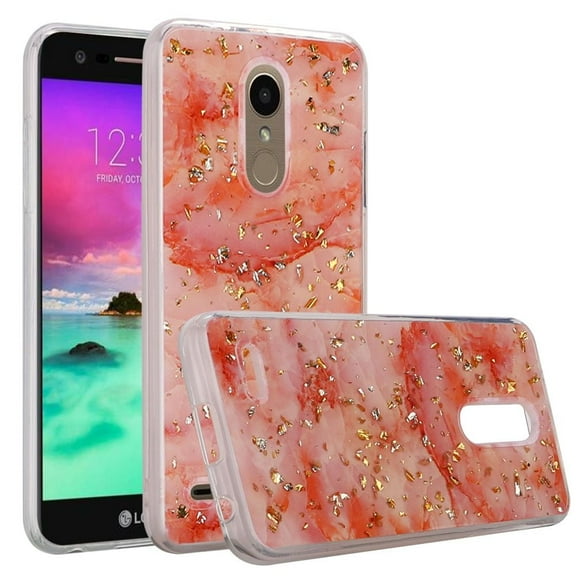 GSA Marble Glitter Case for LG Aristo 2 & 3, Fortune 2, Tribute Dynasty Pink
