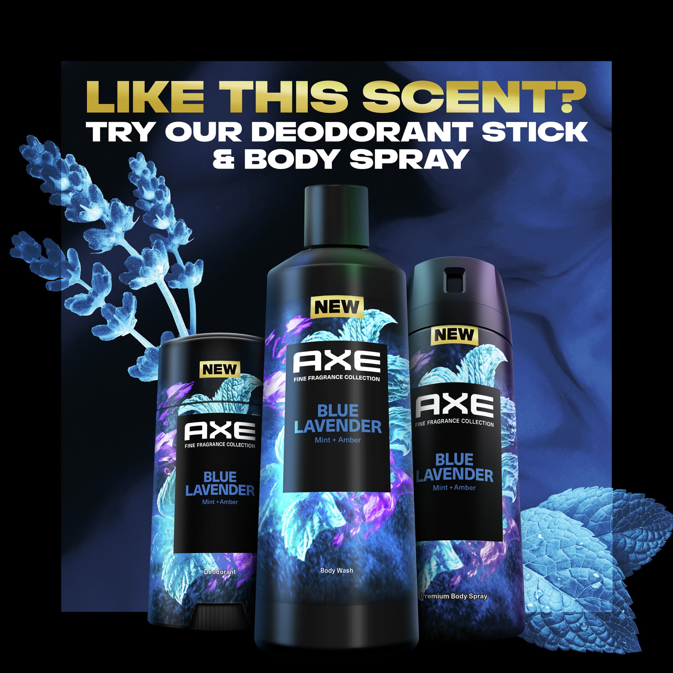 Lavender Best Axe Shower Gel Axe Men's Holiday Gift Set Deodorant