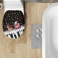 thumbnail image 4 of SEANATIVE Christmas Santa Toilet Seat Lid Cover Xmas Reindeer Toilet Lid Covers for Bathroom Round Decor Toilet Seat Cover Protector Fits Most Toilet Lids, 4 of 6