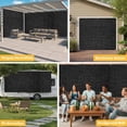 thumbnail image 6 of Black Burlap Texture Garage Door Cover Banner 6 x 13 FT, Farmhouse Vintage Black Garage Door Curtains Backdrop with Grommets for Indoor Outdoor Wall Party Porch Yard Decorations Background, 6 of 9