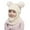 C-Beige432, variant on DHFJKG Winter Baby Beanie Balaclava Hat Girls Boys Solid Color Fuzzy Pom-Pom Neck Warmer Soft Hats