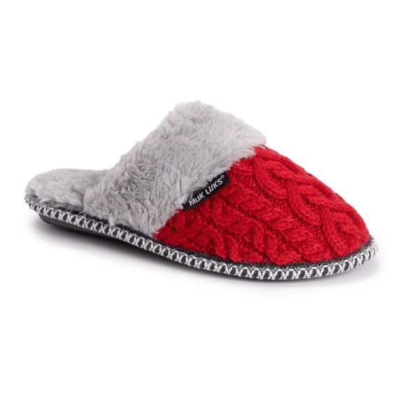 MUK LUKS Women's Frida Scuff Slippers-Poppy L