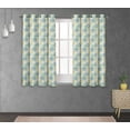 thumbnail image 3 of S4Sassy Cotton Duck Artistic Flower White Mandala Set Of 2 Panel Eyelet Bed Room Short Window&nbsp;Curtains&nbsp;Drapes- 54X56 Inches, 3 of 4