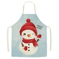 thumbnail image 2 of Christmas Apron Cartoon Christmas Pattern Strap Design Wear-Resistant Anti-oil Fadeless Dirt-resistant Washable Versatile Decorative Christmas Apron for Kitchen, 2 of 4