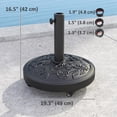 thumbnail image 3 of Outsunny Base de Parasol de Patio, Support de Parasol 46 Lb avec Roues, Noir, 3 of 10