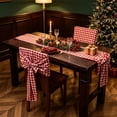 thumbnail image 5 of 2026 Christmas Indoor Home Decor Red And Black Checkered Table Runners And Chair Covers For Christmas Dining Room Decor And Christmas Scene Props, 5 of 5