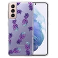 thumbnail image 1 of WIRESTER Transparent Soft Gel TPU Clear Case Slim Protective Cover for Samsung Galaxy S22+ / S22 Plus 6.5" 2022, Purple Pineapple Pattern, 1 of 1